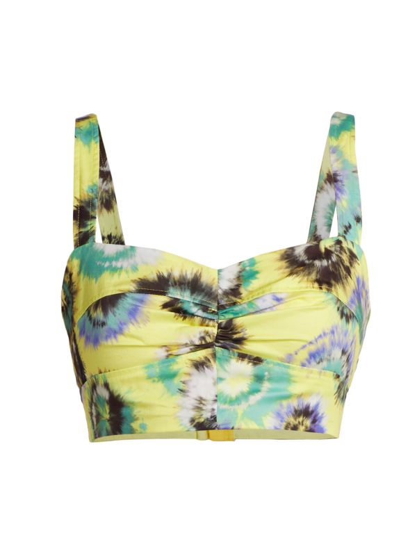 Jason Wu Collection Abstract Floral Crop Top